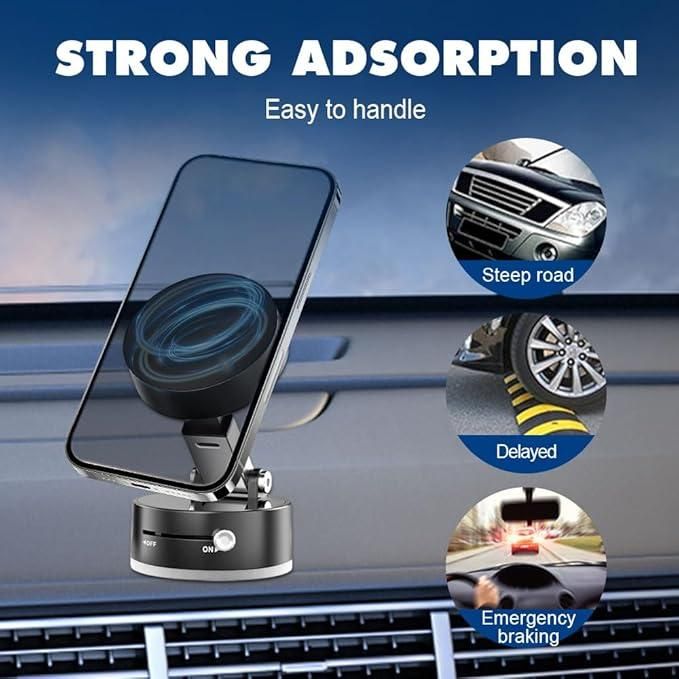GripDock™ – 360° Magnetic Suction Phone Holder