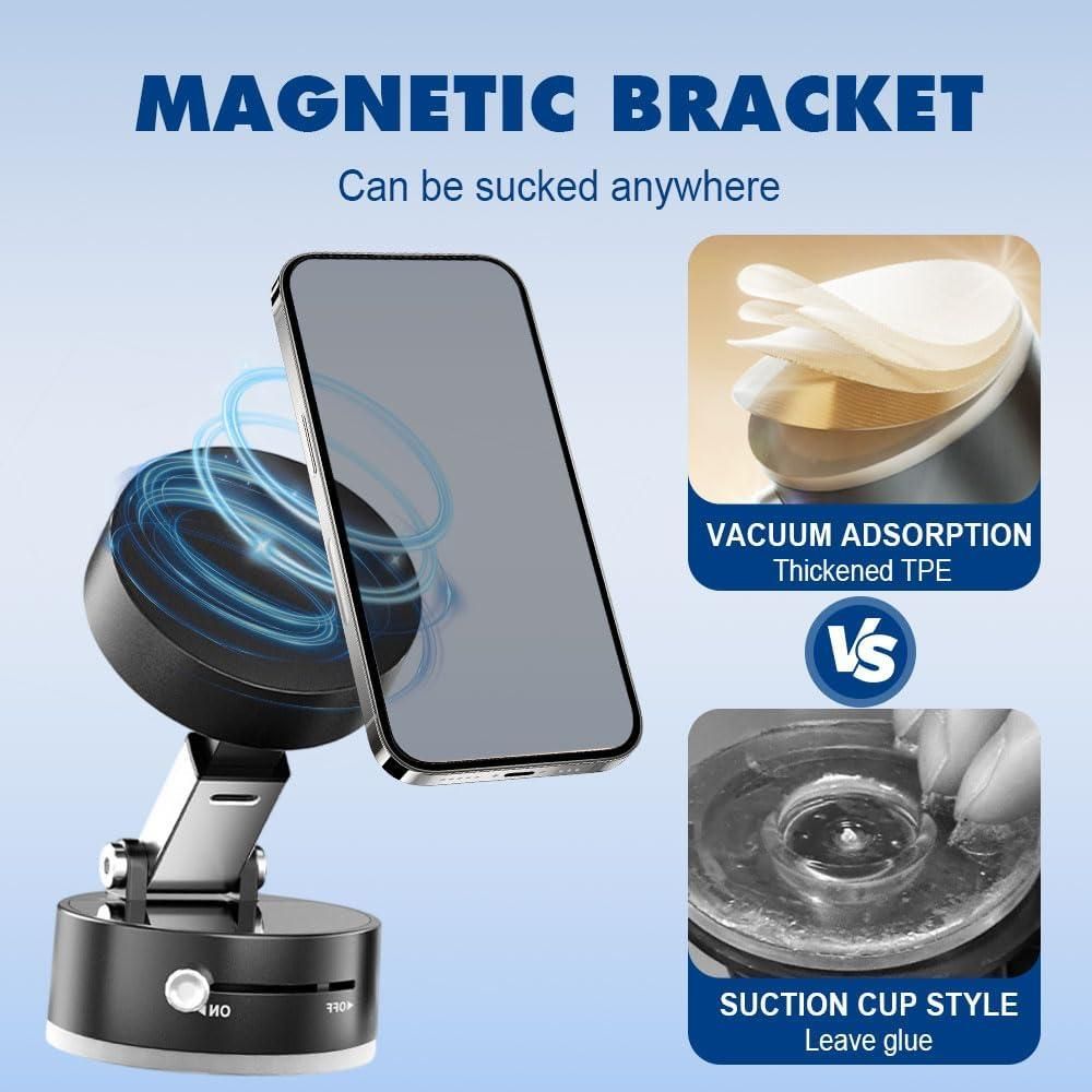 GripDock™ – 360° Magnetic Suction Phone Holder