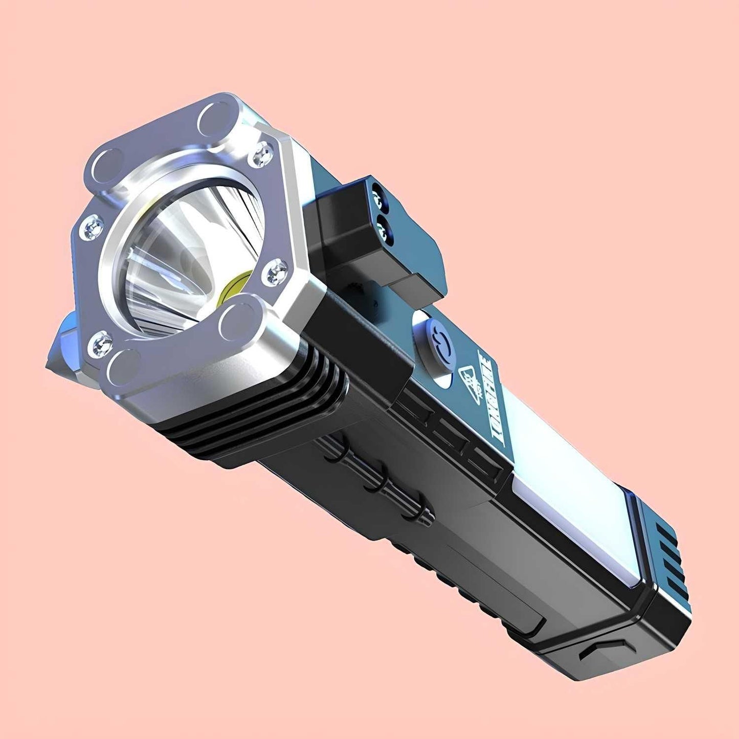 TorchGuard™ – 4-in-1 Rechargeable LED Flashlight with Power Bank