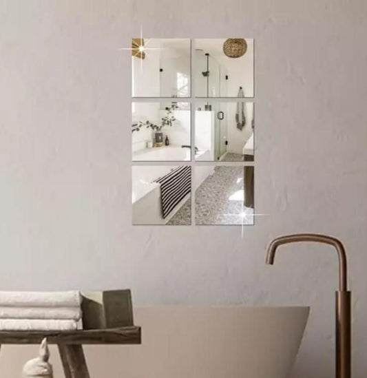 DecoShine™ – 4-Piece 3D Mirror Wall Panels