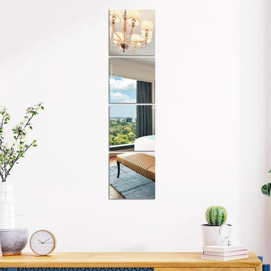 DecoShine™ – 4-Piece 3D Mirror Wall Panels