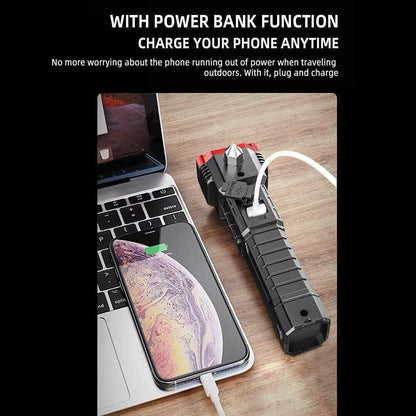 TorchGuard™ – 4-in-1 Rechargeable LED Flashlight with Power Bank