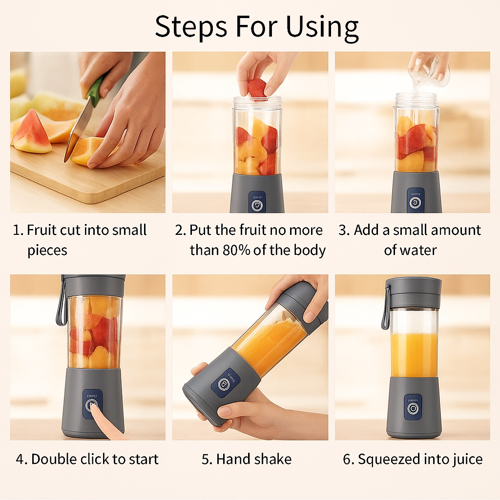 FreshFusion™ Portable Electric USB Juicer